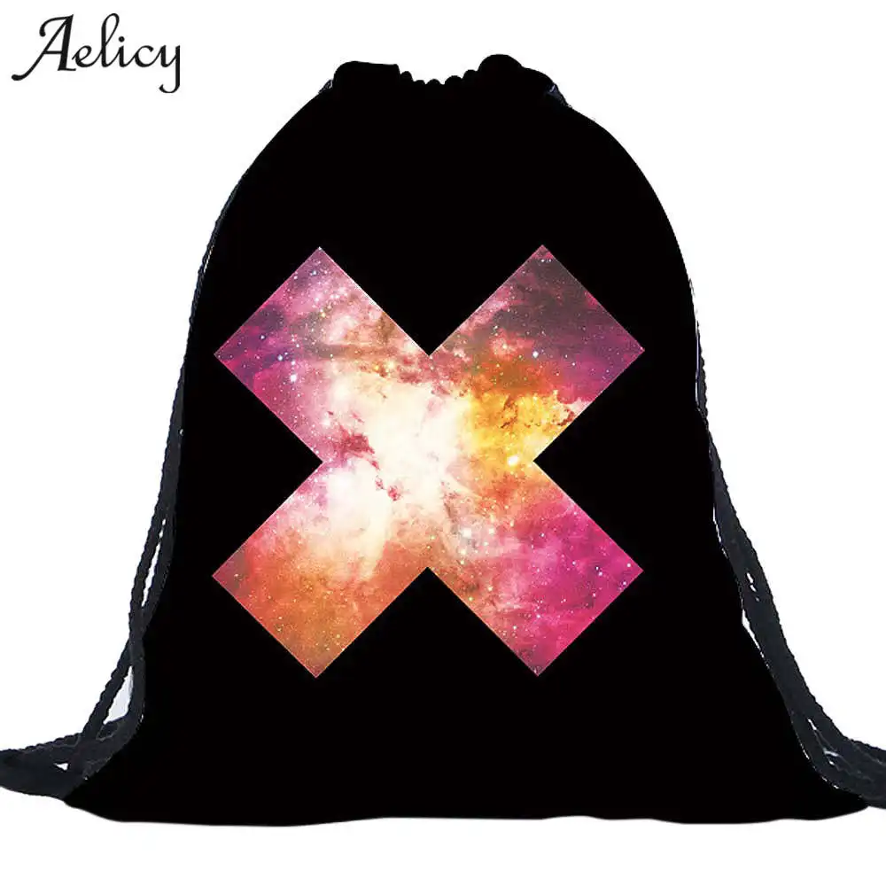 Aelicy высококачественные модные унисекс рюкзаки 3D Сумка на шнурке с рисунком