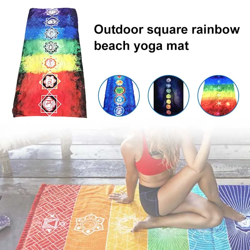 

Polyester Yoga Mat Summer Beach Cloth Tapestry for Home Camping Picnic EK-New