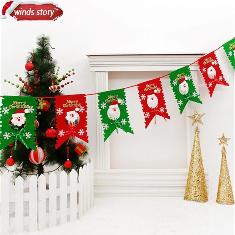 2 5 м/3 м Рождественское украшение на окно дерево Рождественский красный и зеленый