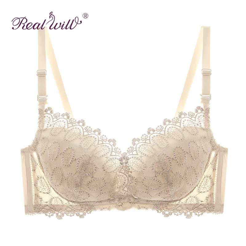 Realwill тонкое дышащее кружевное цветочное беспроводное сексуальное v образное