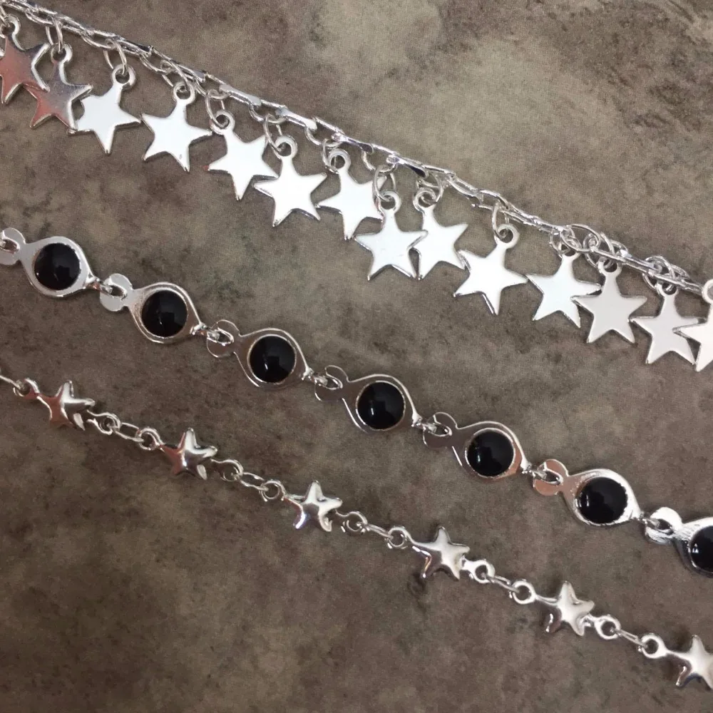 Ожерелье из черных бусин шикарное серебряное ювелирное изделие|black bead necklace|choker