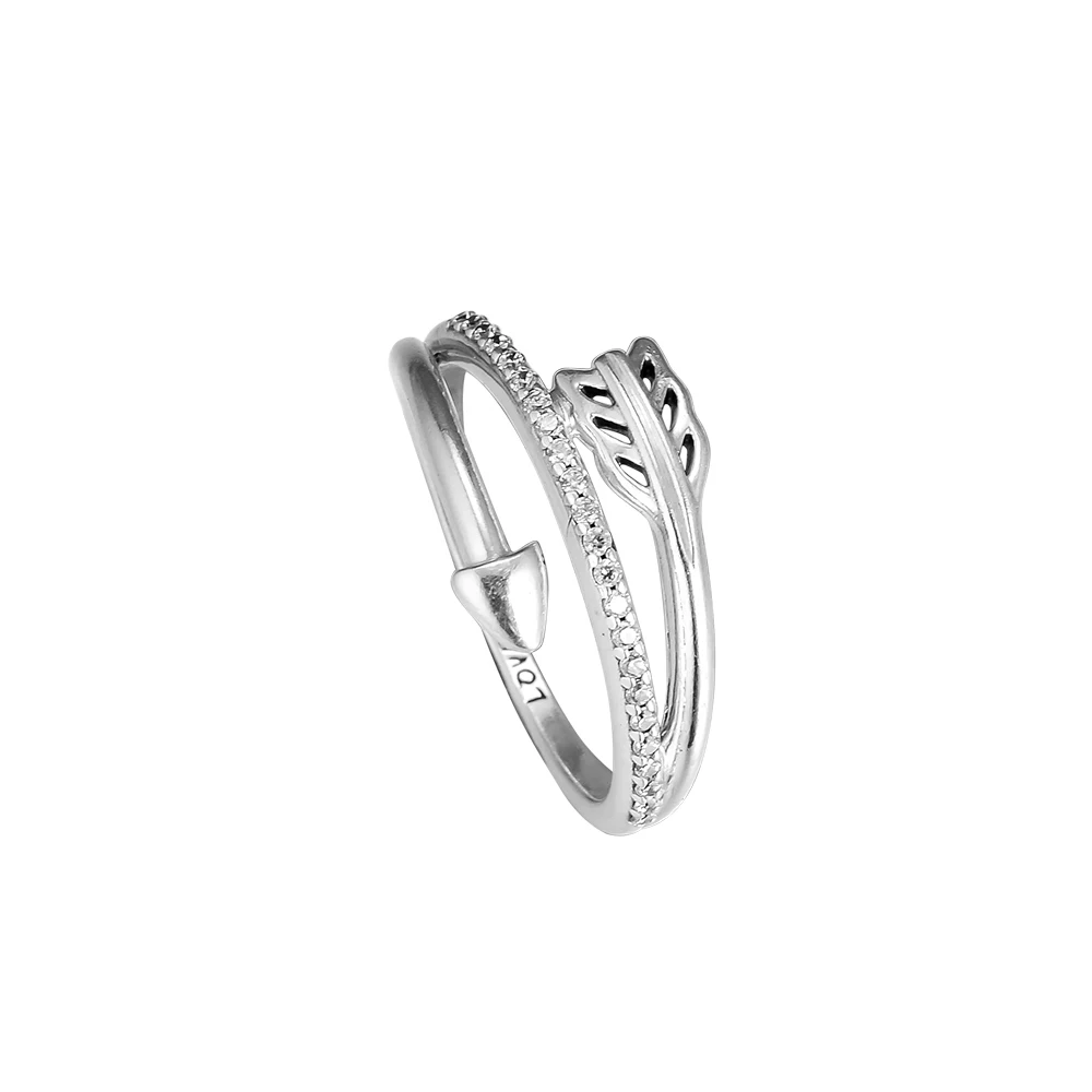 CKK кольцо сверкающие стрелка кольца для мужчин и женщин Anillos Mujer 925 Серебро