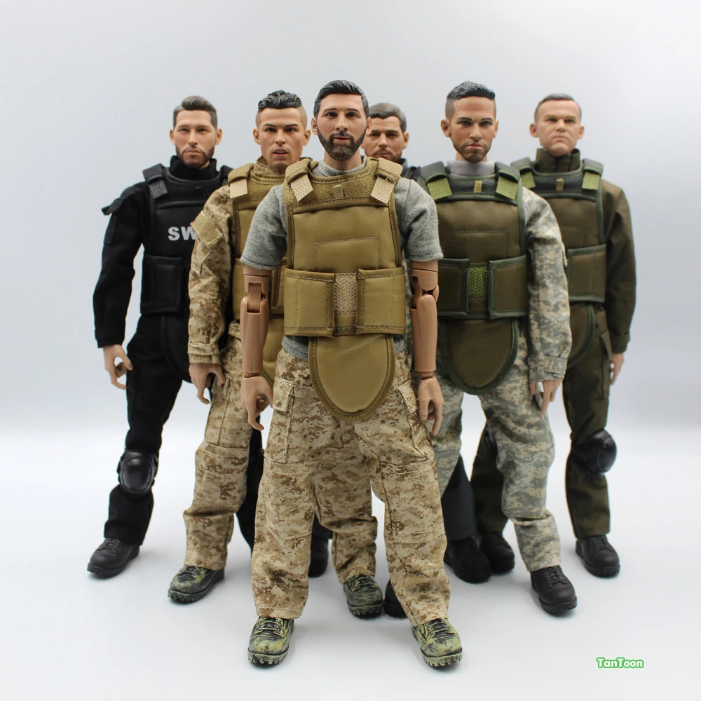 1/6 масштаб(12 дюймов и 30 см) SWAT Soldier Ronaldo Rooney Neymar, фигурки, игрушки, куклы с аксессуарами(свобода выбора