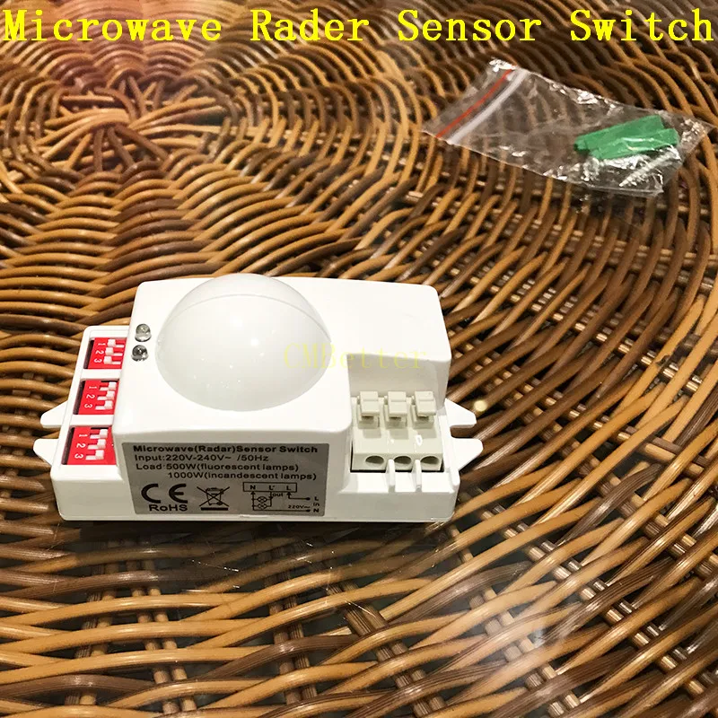Новый микроволновый умный датчик движения световой радар переключатель