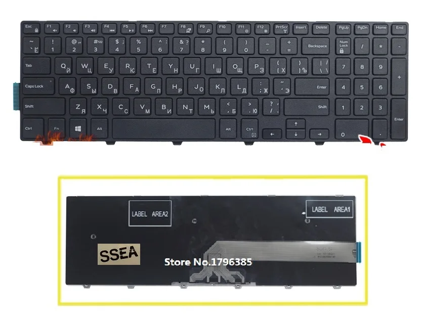 SSEA Новая русская Русская клавиатура для Dell Inspiron 15 3000 3541 3550 3542 3543 5542 5545 5547 5000