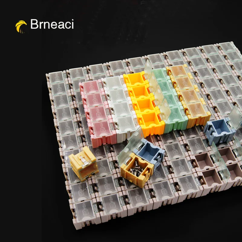 Brneaci SMD SMT component container storage boxes electronic case kit Automatically pops up patch box | Инструменты