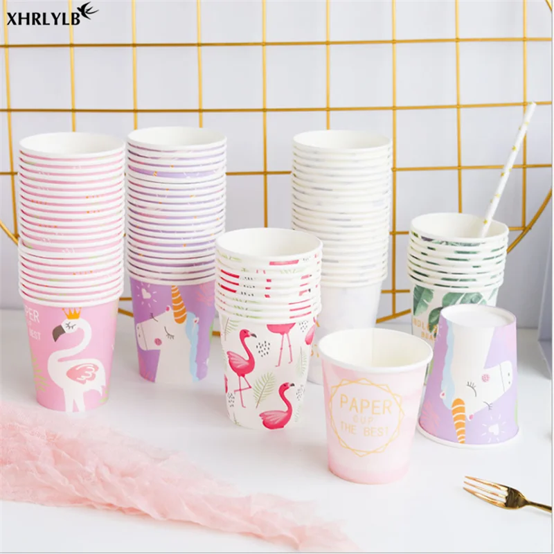 XLRLYLB New10pc одноразовые бумажные стаканчики для вечеринки свадебные украшения
