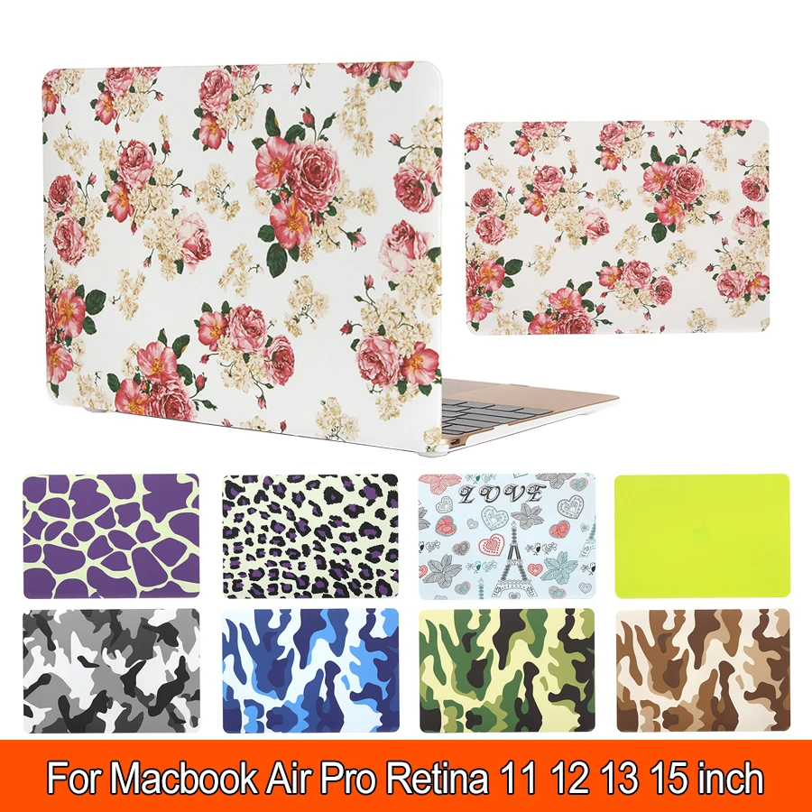 Фото Цветок Матовая Жесткий протектор чехол для Macbook Air 11/13 дюймов MacBook Pro 13/15 Retina 12 Цветок Матовая Жесткий протектор чехол для Macbook Air 11/13 дюймов MacBook Pro 13/15 Retina 12