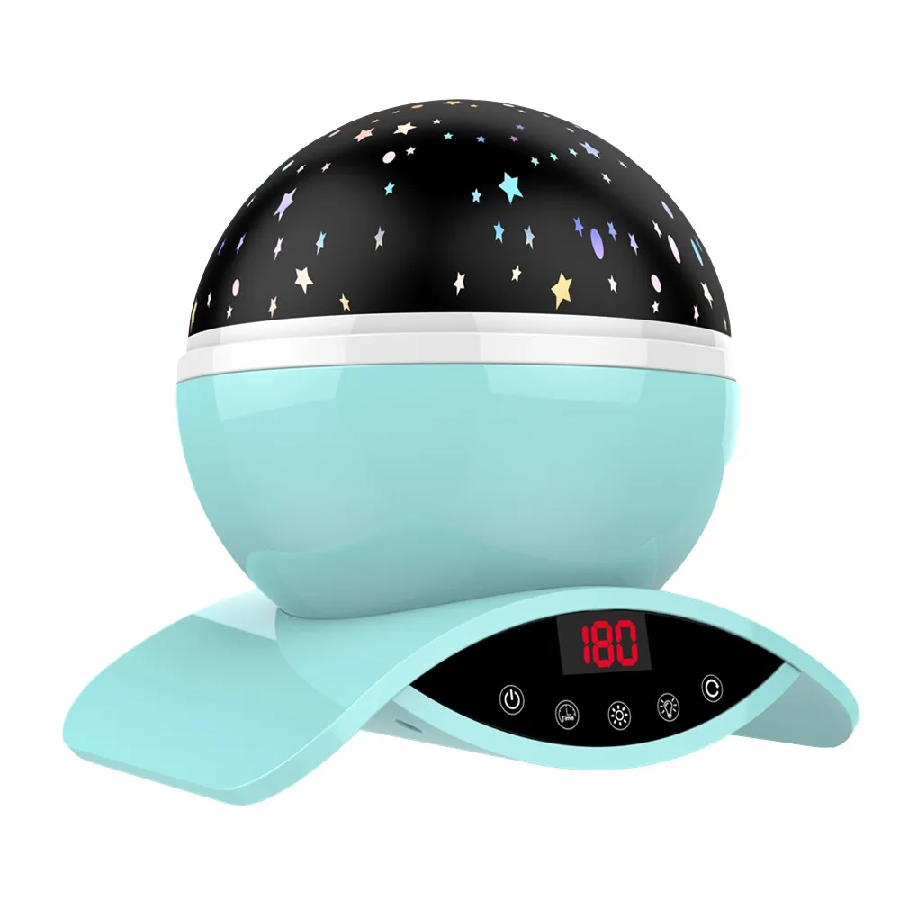 Elecstars LED светодио дный ночник детский вращающихся Star Сенсорный проектор освещения Луна Небо Рождество Дети светильник для малышей подарки для женщин настольная лампа USB датчик движения - Испускаемый цвет: green
