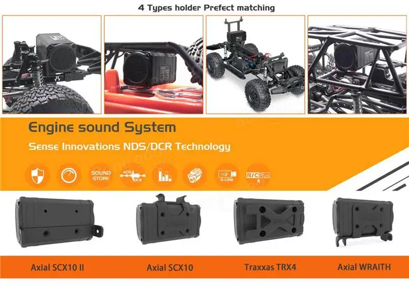 Sense Innovations ESS-DUAL 2 динамики двигателя звуковой симулятор для Axial SCX 10 II WRAITH Traxxas TRX4