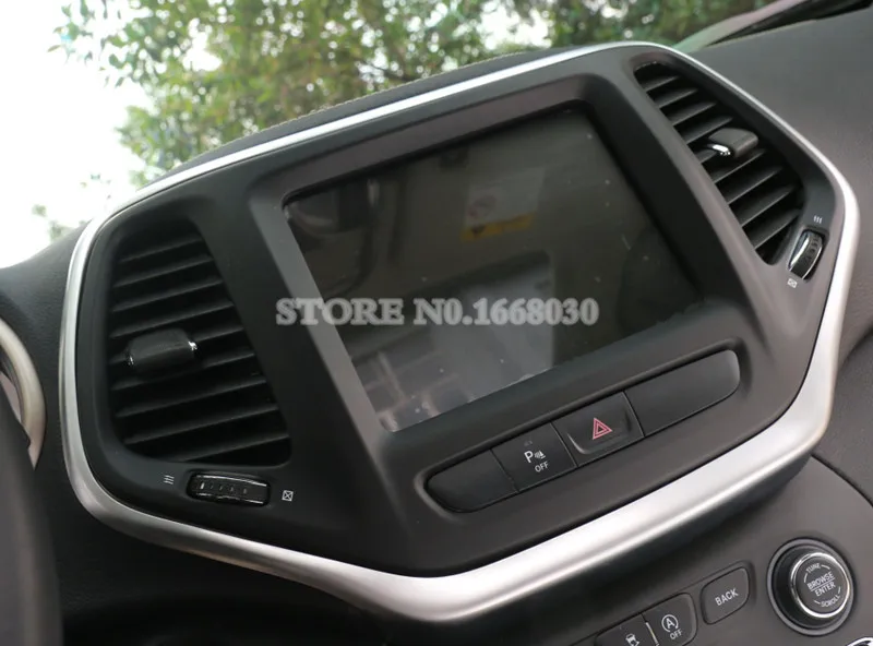 Матовое серебро консоли GPS навигации Рамки чехол накладка для Jeep Cherokee 2014 2016|trim|trim