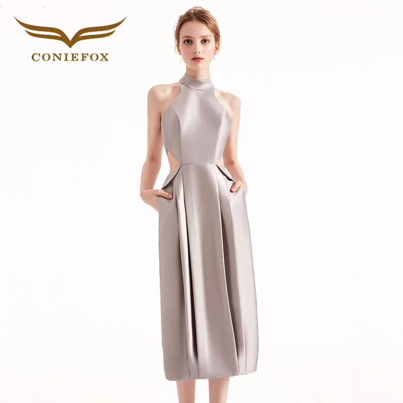 Coniefox 31991 пикантные модные Русалка Дамы ретро элегантность аппликации платья для