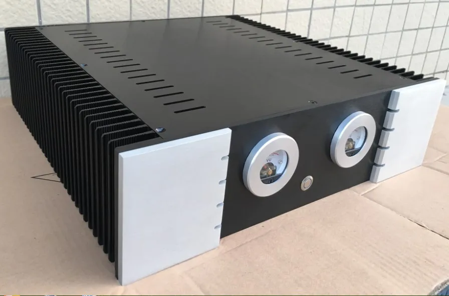 Алюминиевый VU усилитель шасси/чехол для домашнего аудио усилителя (размер 430*417*120
