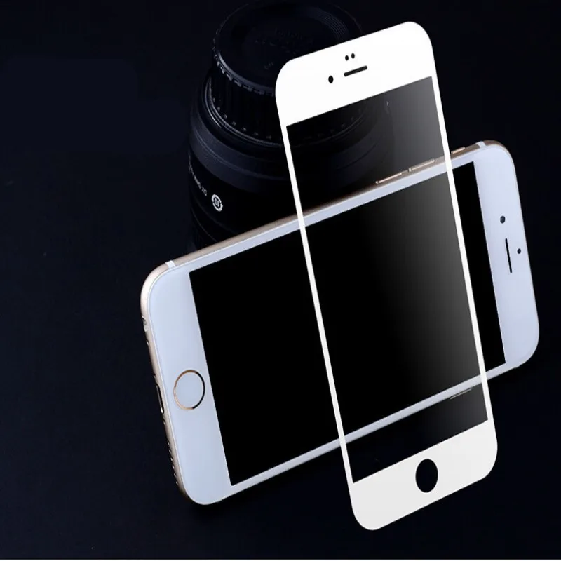 50 шт. 0 3 мм 9 H углеродное волокно 5D закаленное стекло для iPhone 6 6s протектор экрана