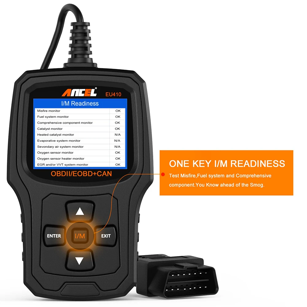 Ancel EU410 OBD2 автомобильный сканер двигателя код ошибки ридер Поддержка 8