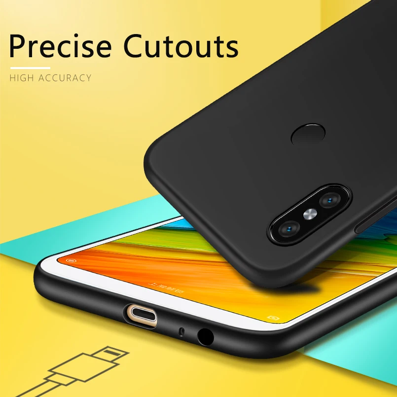 Sofe силиконовый чехол для Xiaomi Redmi Note 7 Чехол чистый цвет 5 6 Pro 6A Plus Mi 8 Lite A1 A2 |