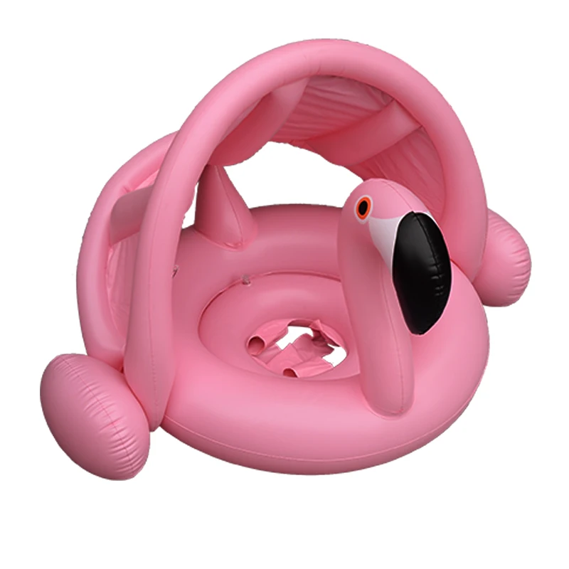 Sunshade Ring Детское надувное кольцо для плавания с фламинго, надувное кольцо для плавания, лодка, плот, бассейн, для купания, забавные пляжные игрушки для детей 2-6 лет - Цвет: Sunshade Ring