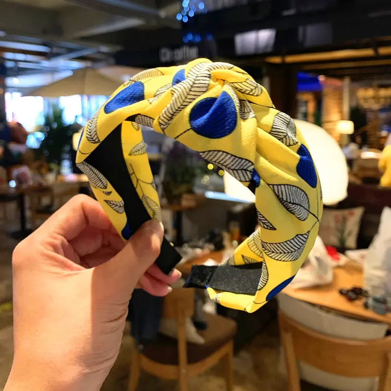 Для девочек лента для волос тюрбан красочные свежий листок резинка повязка на