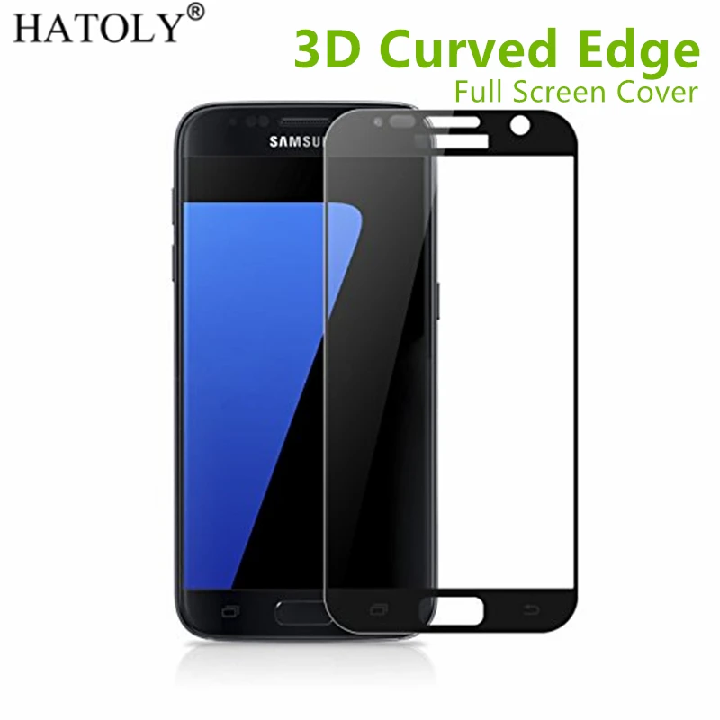 1 шт. закаленное стекло для Samsung Galaxy S7 полное покрытие Защита экрана 3D изогнутые