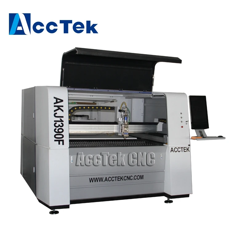 Мини AKJ1390F 750W волоконный лазерный резак с ЧПУ станок для лазерной резки |