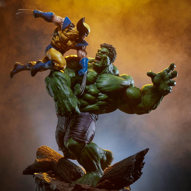 Супергерой Marvel X-men Халк против Росомахи 1/6 масштаб Статуя Коллекционная Фигурка модель окрашенная ПВХ игрушки подарки для детей