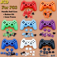 jcd for ps3 controller housing shell cover case w inner frame full buttons accesories kit for sony playstion 3