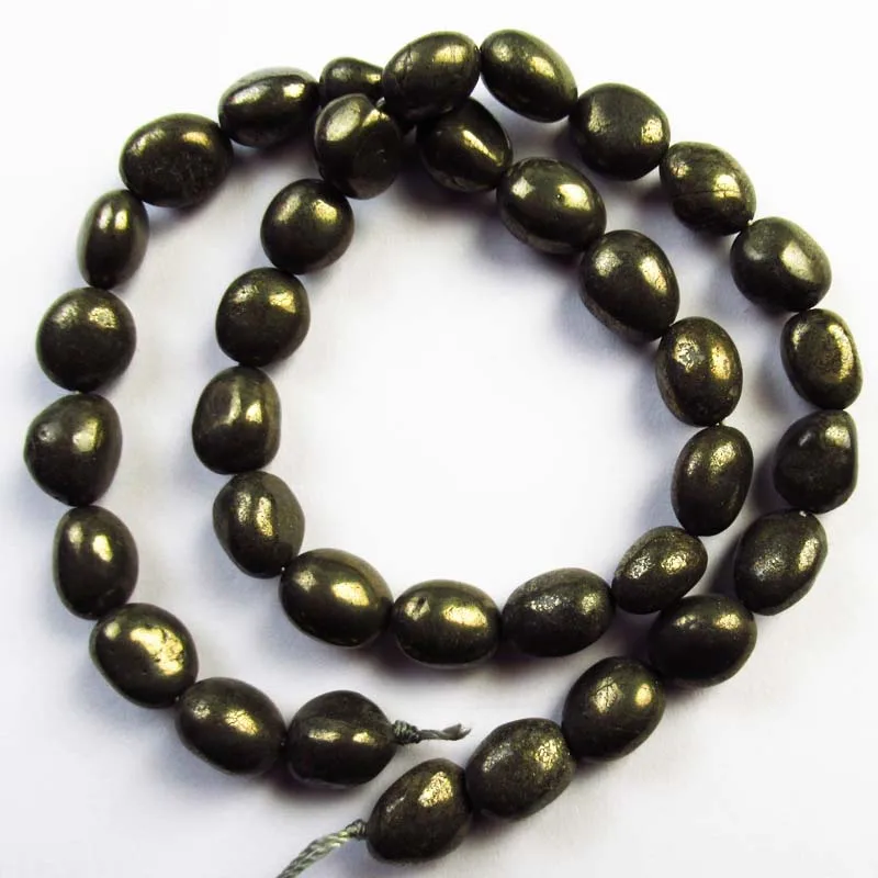 (Бесплатная доставка) 1 прядь пирита в форме барабанной сыпучий шарик 15 5 дюйма