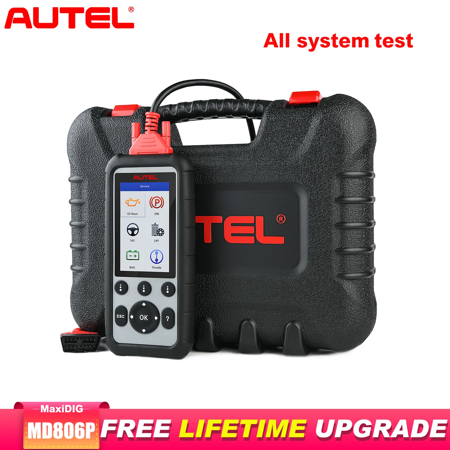 Autel MD806PRO автомобильный диагностический автоинструмент OBD2 сканер полный считыватель кодов системы лучше чем