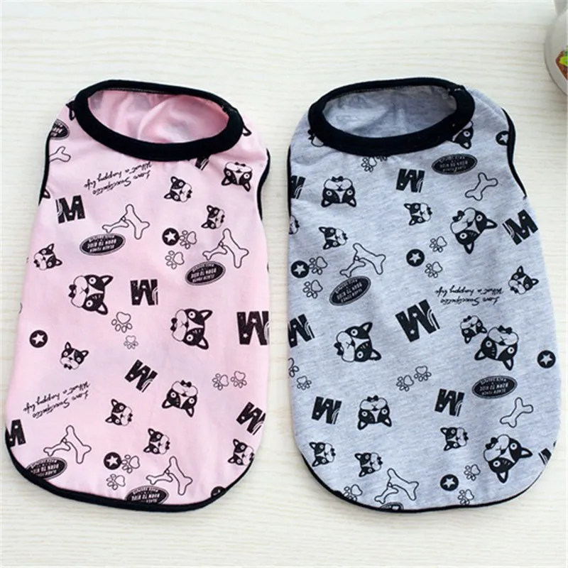 Футболка PipiFren для собак мультяшная одежда мопса французский бульдог летняя