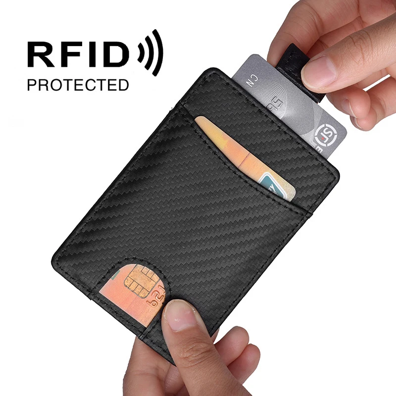 Анти Rfid ID держатель для карт мужчин бизнес кредитный унисекс мужской кошелек из