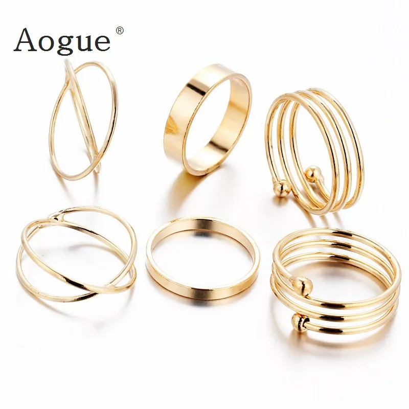 6 шт. набор колец золотого цвета в стиле ретро|ring for|rings for girlsart ring |