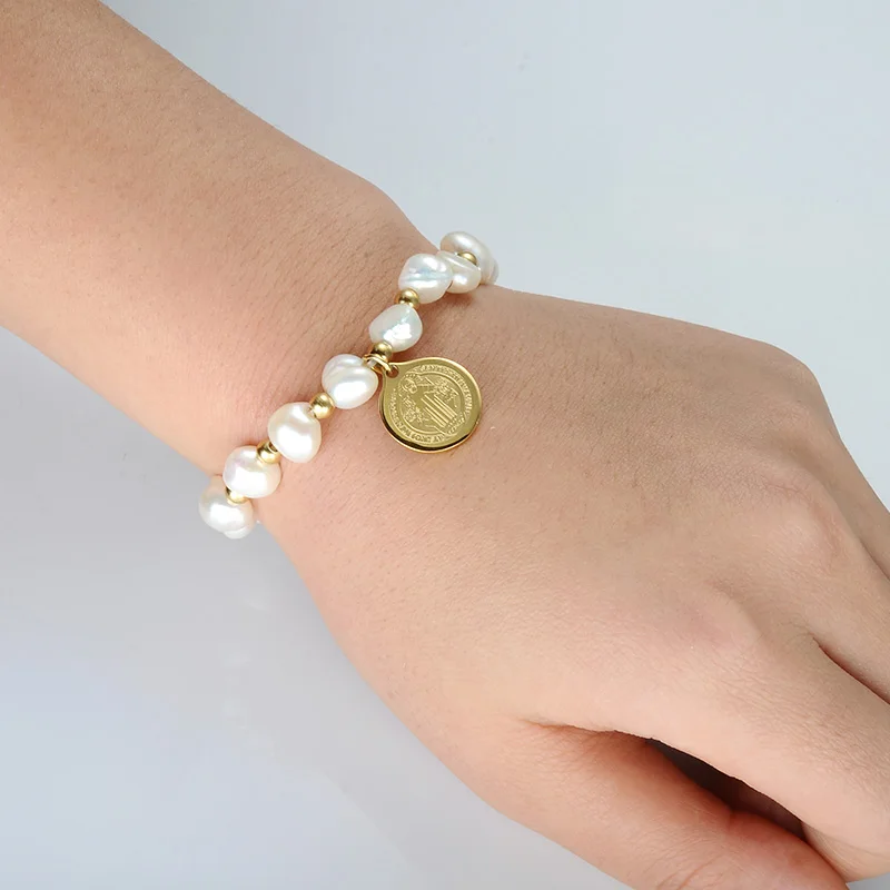 D & Z модные ювелирные изделия подарок для леди пресноводный жемчуг бусины браслет