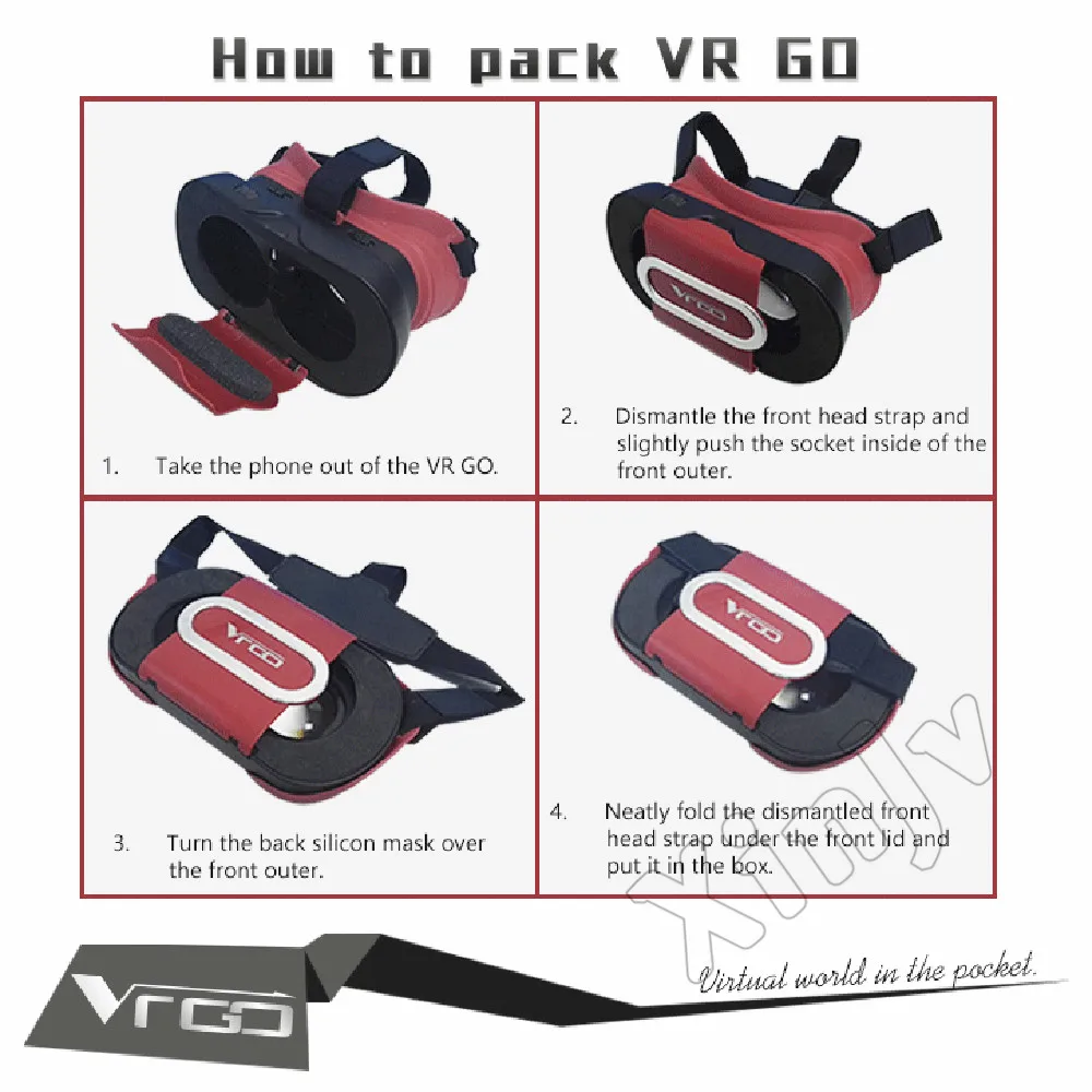 RITECH 3 D шлем VR люнет 3D виртуальной реальности очки гарнитура для смартфонов Smart Vrbox