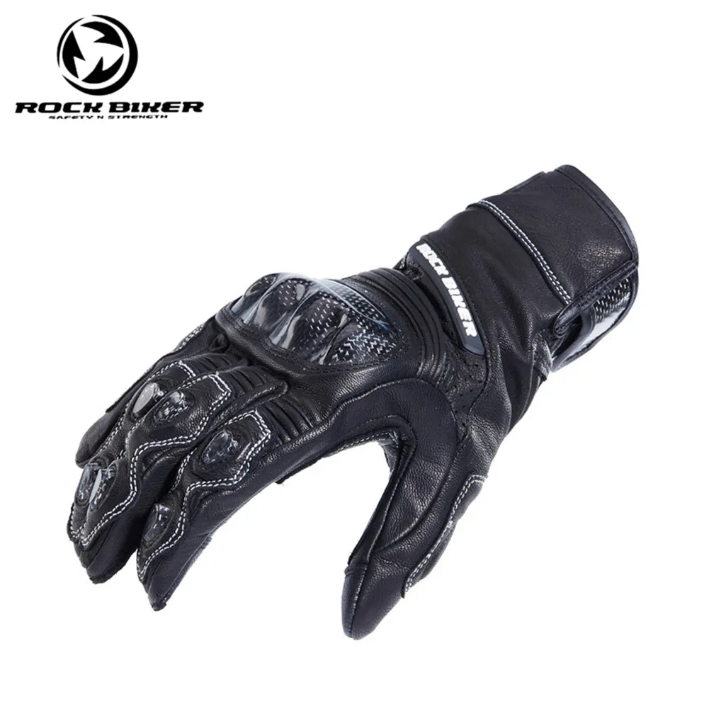 Рок Байкер Нескользящие мотоциклетные кожаные перчатки с сенсорным экраном из