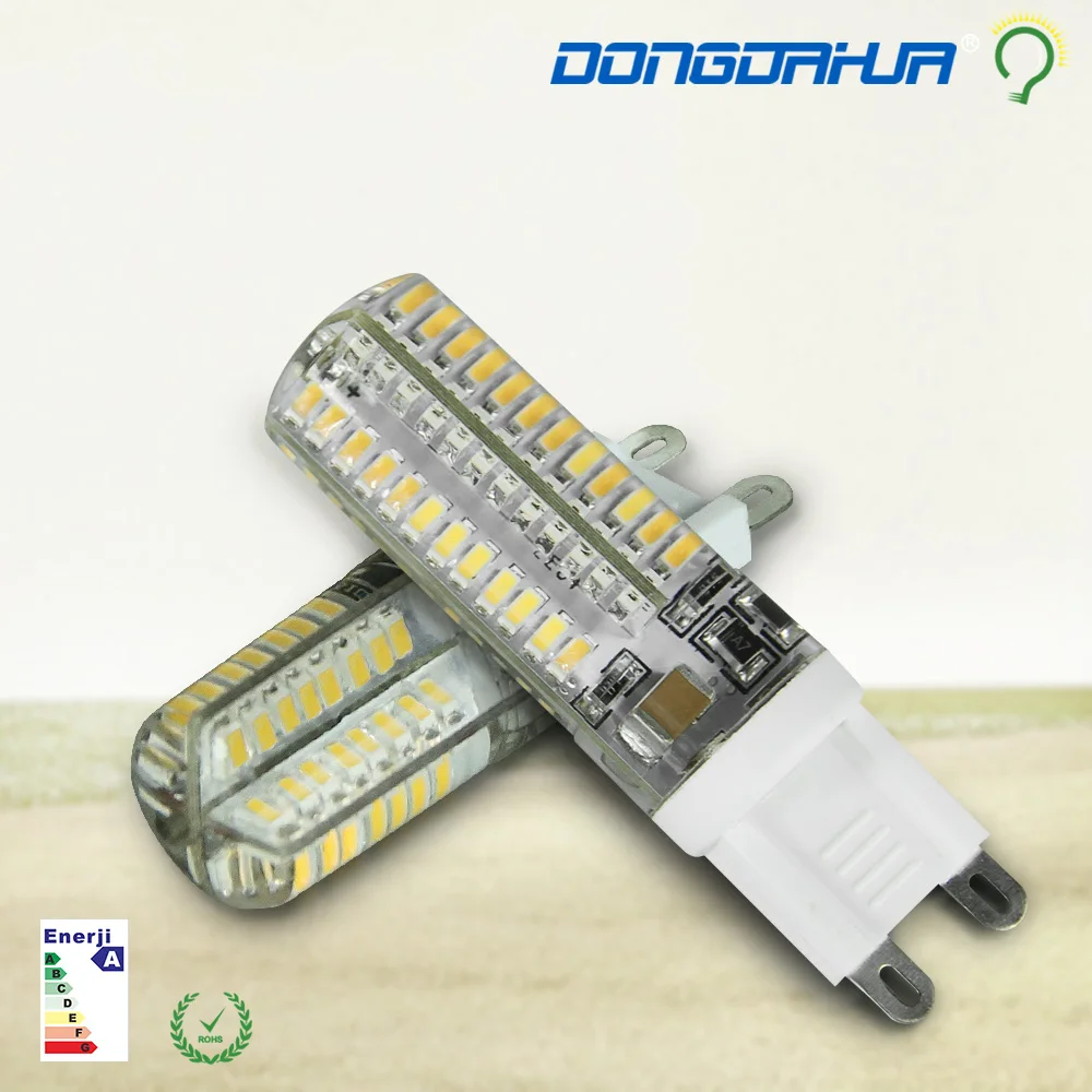 G9 LED зерновых лампы AC220V 3014 3 Вт 5 кристалл светодиодные свечи силиконовые заменить