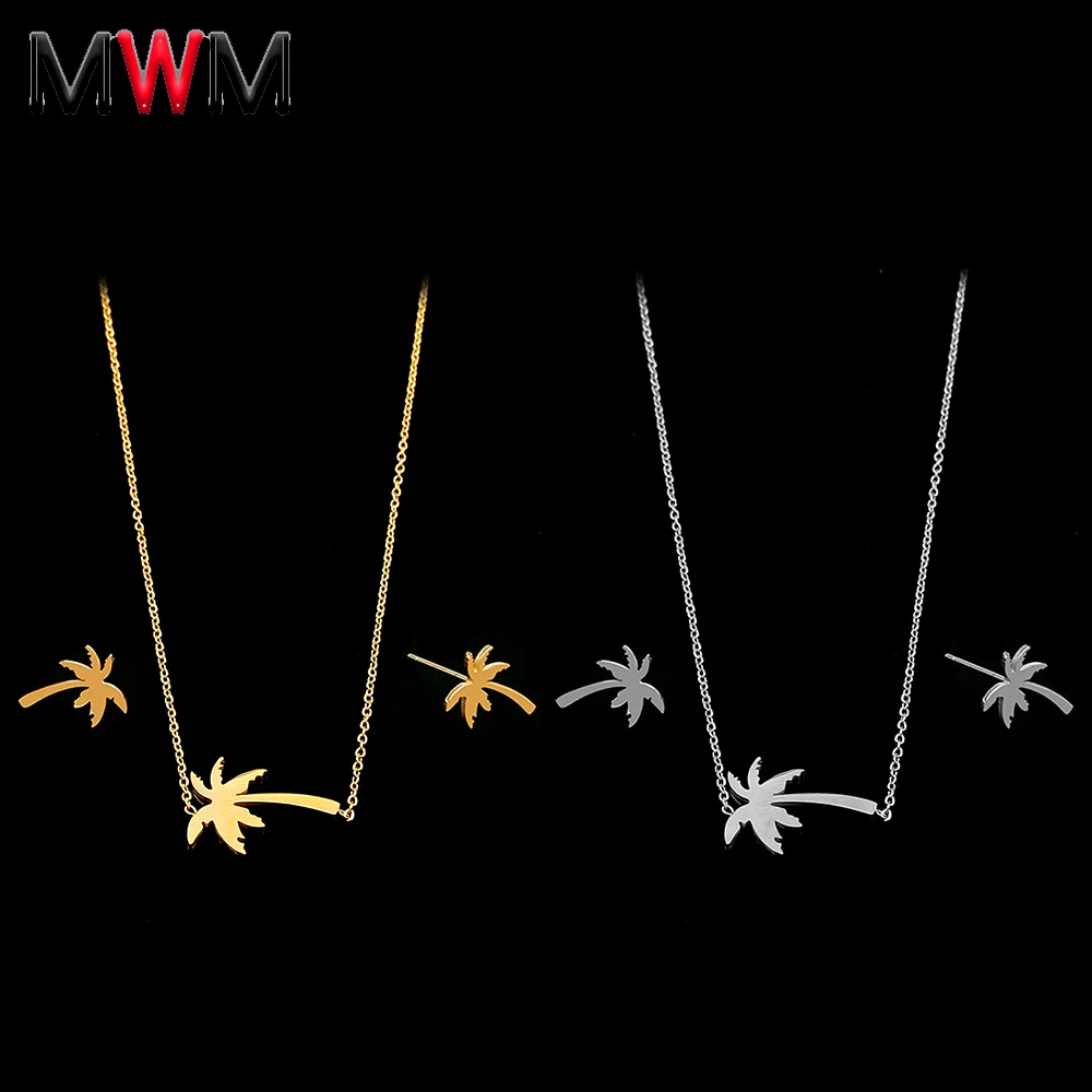 MWM 2018 популярный набор из кокосовой пальмы нержавеющей стали ювелирный аксессуар