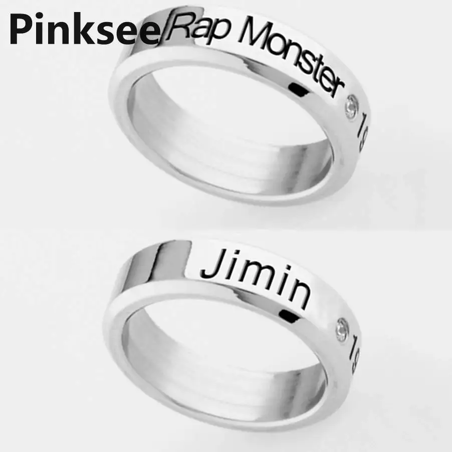 2019 Kpop Bangtan Boys альбом Ring Rap Monster Jimin JIN Suga J Hope кольца из нержавеющей стали для мужчин