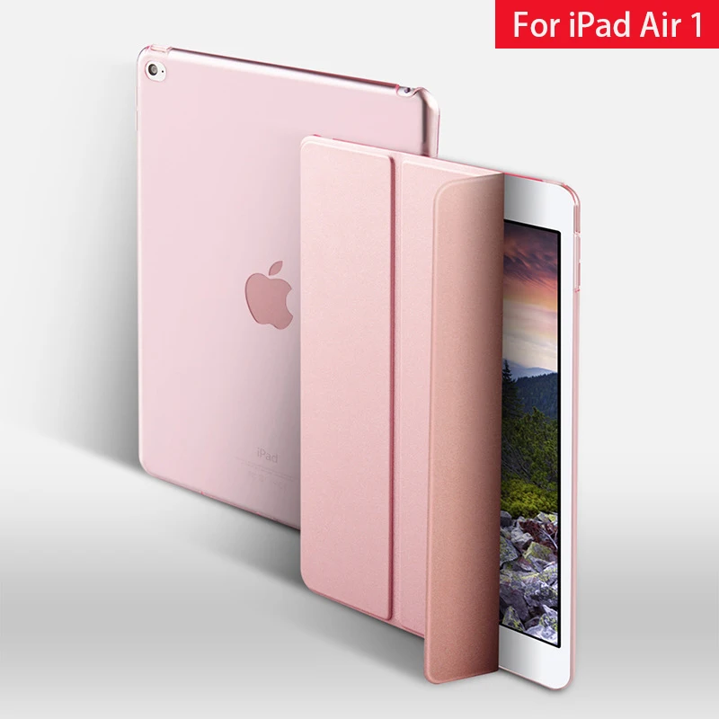 Чехол для планшета для ipad Air 1, чехол из искусственной кожи, умный чехол, Магнитный чехол для Apple ipad, модель A1474, A1475, A1476 - Цвет: Rose Gold