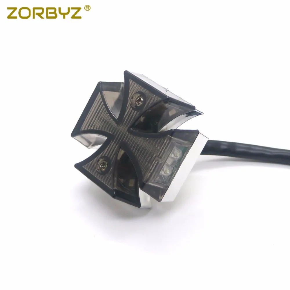 ZORBYZ светодиодный мини фонарь для мотоцикла Мальтийский крест задний стоп сигнал