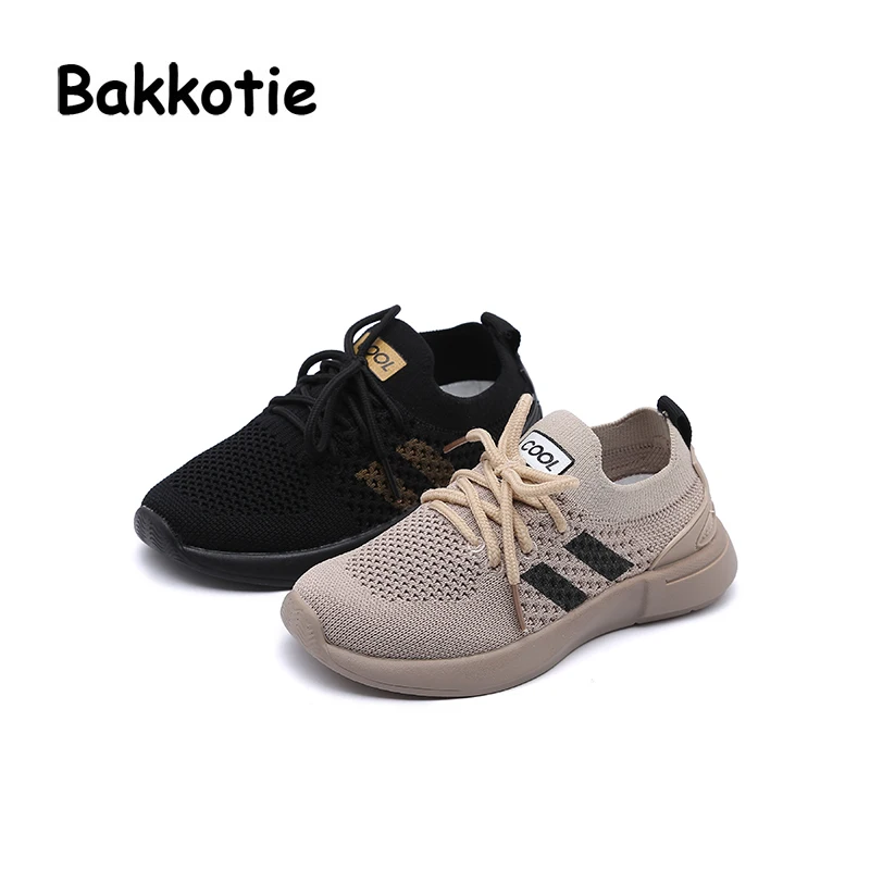 Bakkotie 2017 Spring Autumn Baby Boy Leisure Sneaker Toddler Girl Brand Casual Sport Shoe Black Kid Breathable Child Soft Sole | Детская