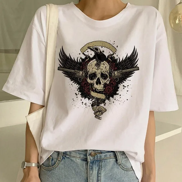 Новейшая модель пистолет N Roses Женская забавная футболка одежда для улицы панк