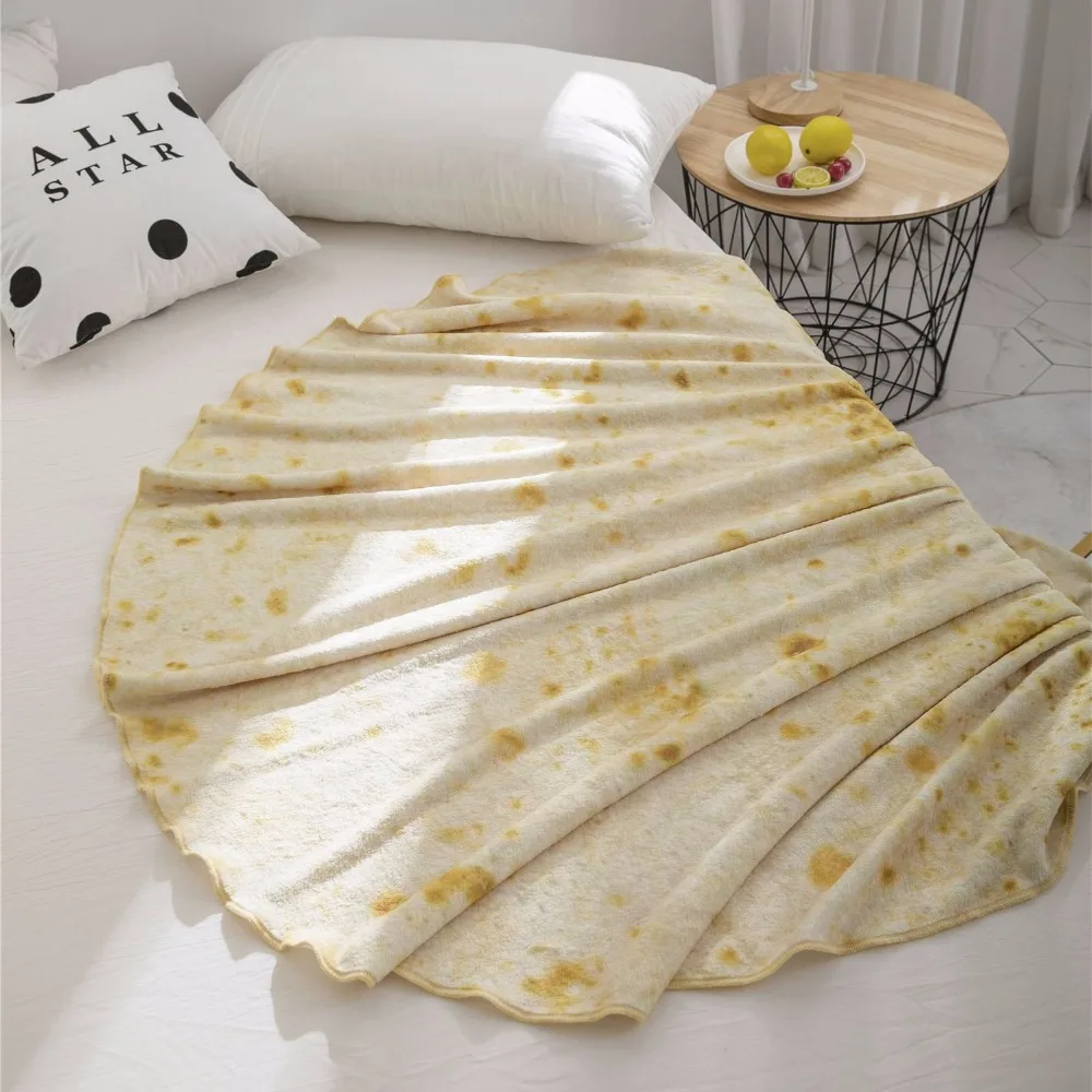 Новинка одеяло Burrito круглое для кровати тортильа плед на диван детское покрывало