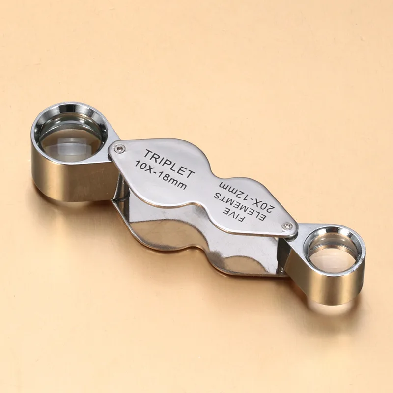 

Mini 20x21mm Loupe Magnifier Triplet Jewelers Eye Glass Jewelry Diamond Magnifying Glass Double lens