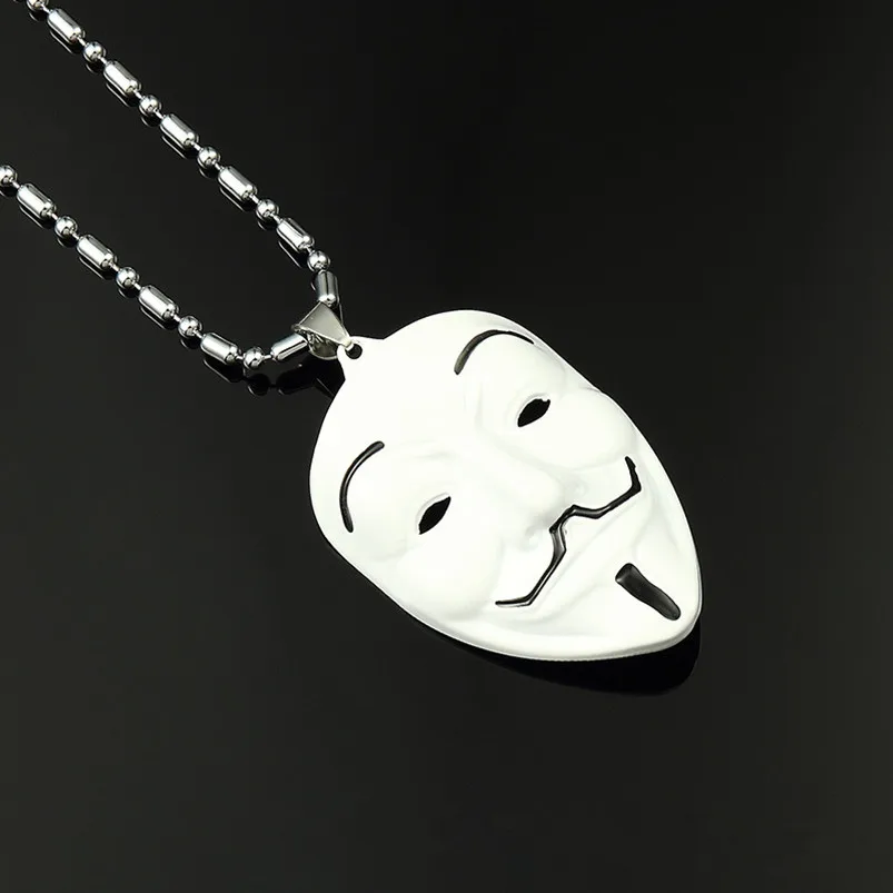 2017 новая мода Личность V слово ненависть маска Высокое качество золотое ожерелье