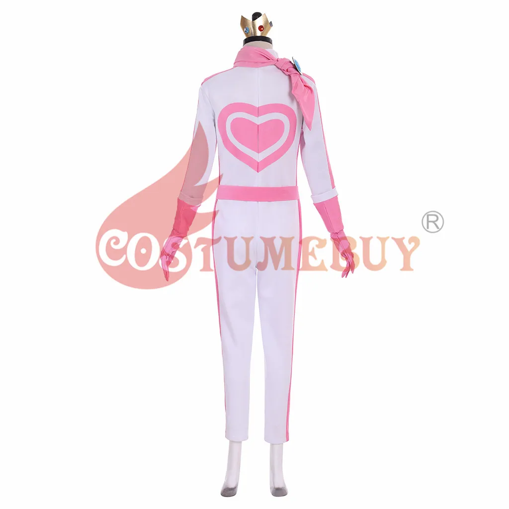 Costumebuy Mario Kart 8 Принцесса Персик BikeSuit Косплей Костюм женский комбинезон леди розовый Хэллоуин наряды изготовленные на заказ костюмы