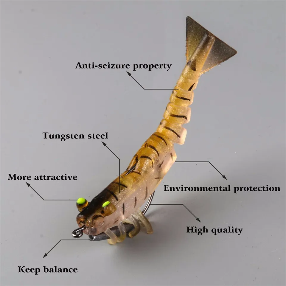 Новое поступление мягкая рыболовная приманка Maximumcatch в виде креветки 2 шт.