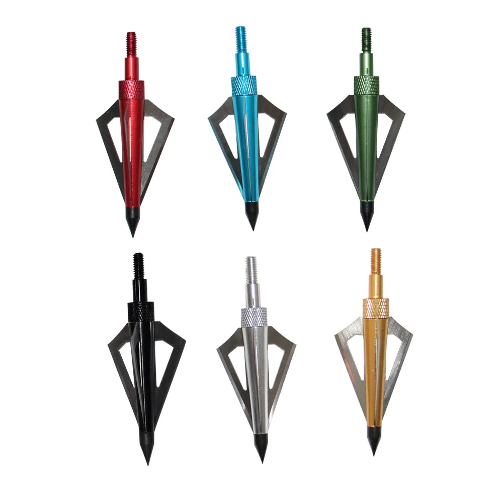6 штук/упаковка 125 наконечники для стрел grain broadheads с 3 фиксированным лезвием охоты