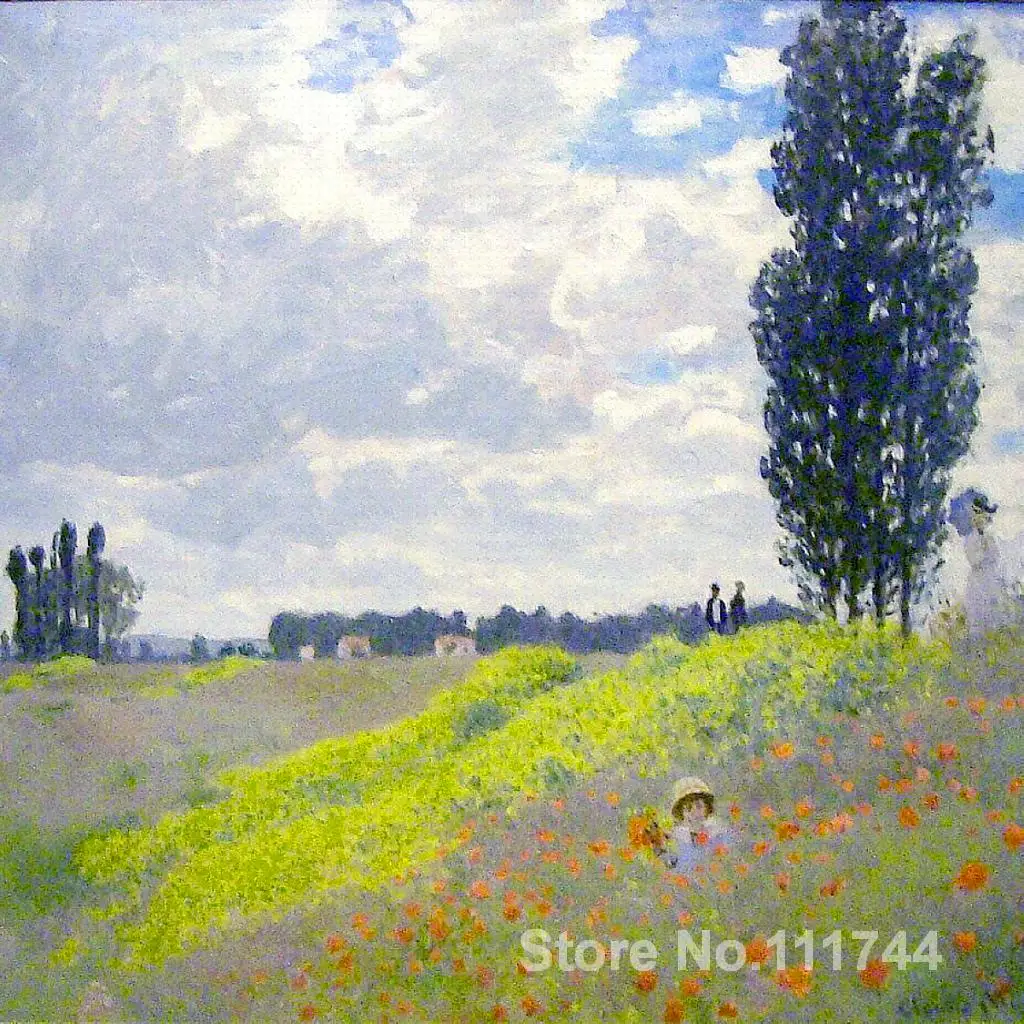 

modern art scenery Walk in the Meadows at Argenteuil Claude Monet paintings hand painted high quality
