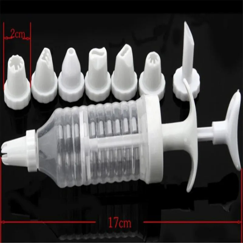 8PCS/Set Nozzles Icing Piping Cream Muffin Cake Decorators Decorating Tip Sets DIY Pastry Syringe Extruder Pen Spray Gun Head | Дом и сад