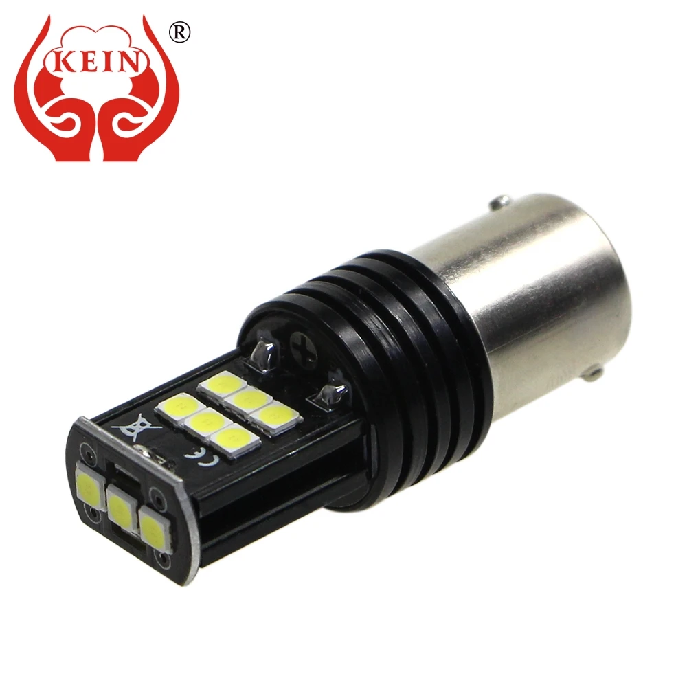 

KEIN 2pcs p21w led BA15S Bulb 1156 auto car 3030 Rear light Turn Signal Tail Additional Brake Signal Lamp 12V white red yellow